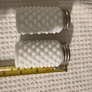 NEW Milk Glass Hobnail Salt and Pepper Shakers - White